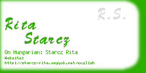 rita starcz business card